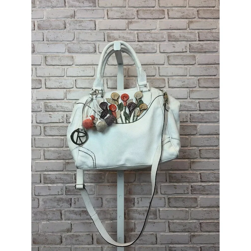 Renato Cueros Shoes & Bag Set – White Multi, Size 35 – Excellent Condition